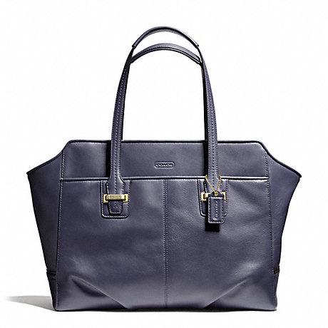 COACH TAYLOR LEATHER ALEXIS CARRYALL - BRASS/MIDNIGHT - f25205