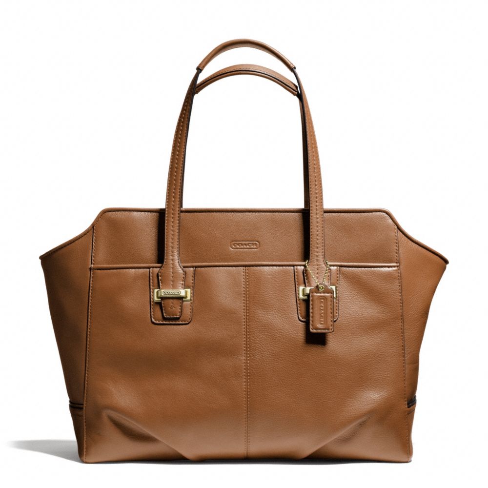 COACH TAYLOR LEATHER ALEXIS CARRYALL - BRASS/SADDLE - F25205