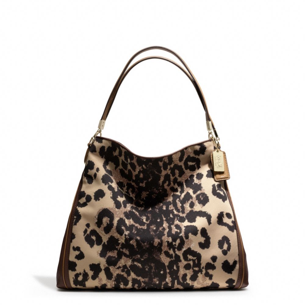 COACH MADISON OCELOT PRINT PHOEBE SHOULDER BAG - ONE COLOR - F25209