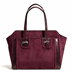 TAYLOR SUEDE ALEXIS CARRYALL - COACH f25301 - SILVER/BORDEAUX