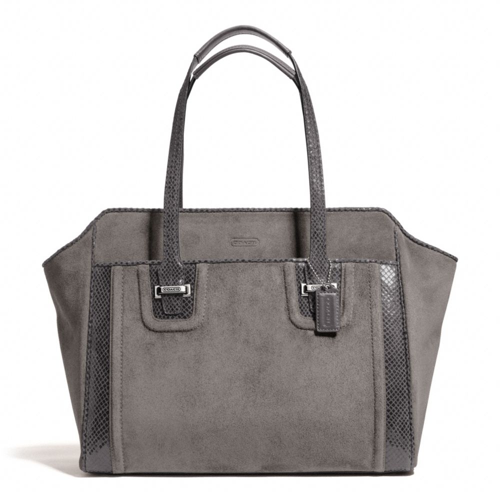 TAYLOR SUEDE ALEXIS CARRYALL - COACH f25301 - SILVER/GRAPHITE