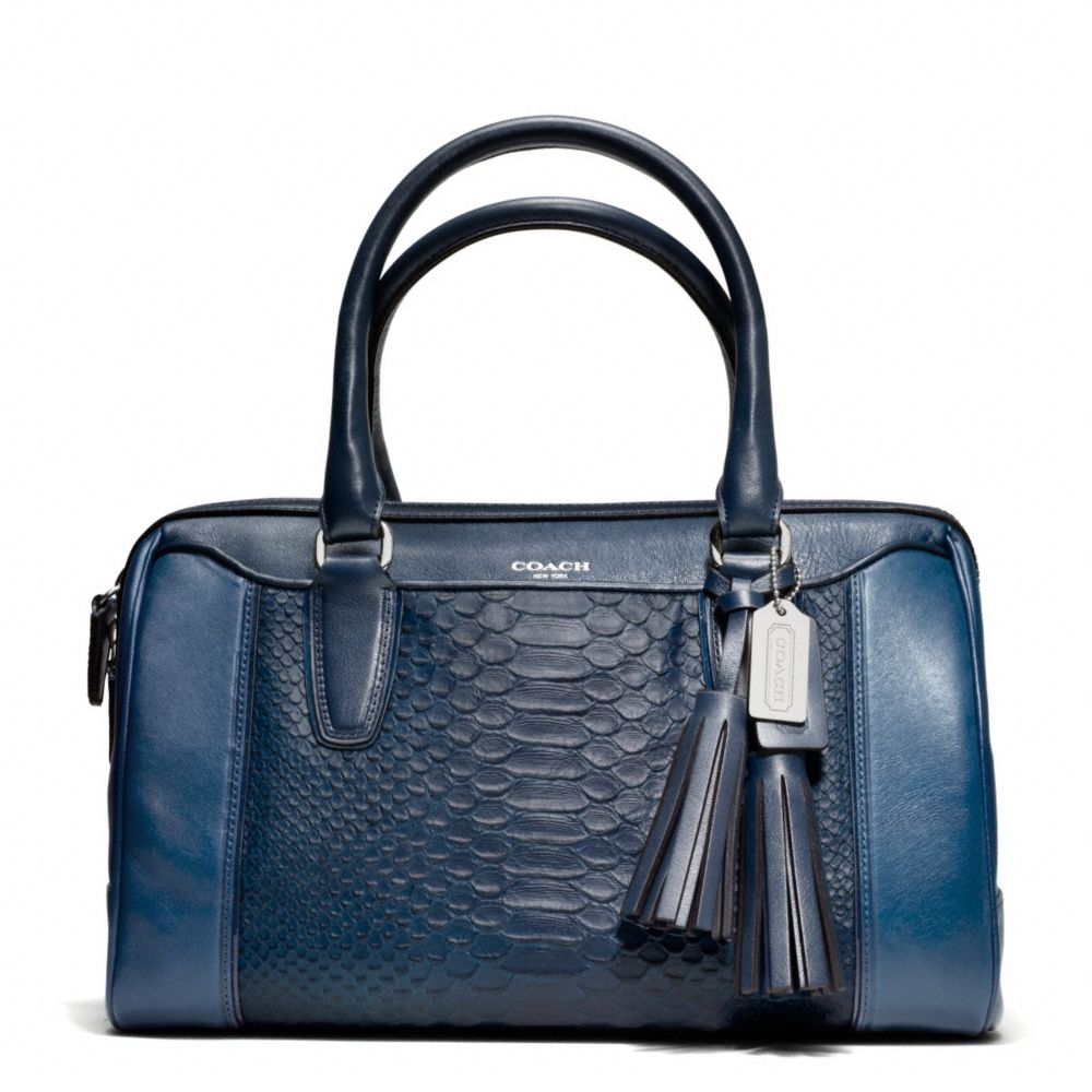 EMBOSSED PYTHON HALEY SATCHEL - COACH f25334 - 19437