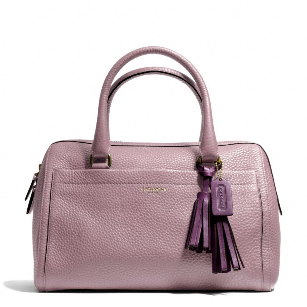 PEBBLED LEATHER HALEY SATCHEL - COACH f25347 - BRASS/MAUVE