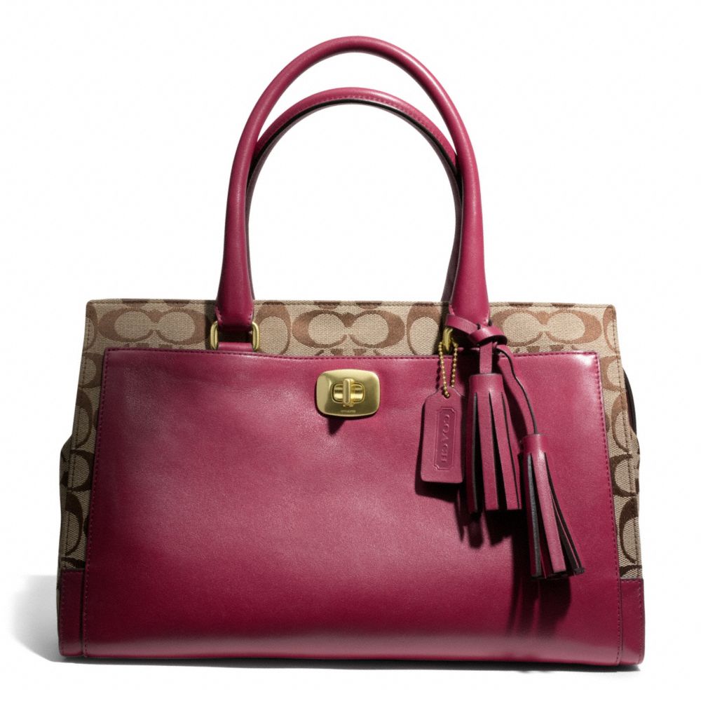 COACH CHELSEA SIGNATURE CARRYALL - ONE COLOR - F25371