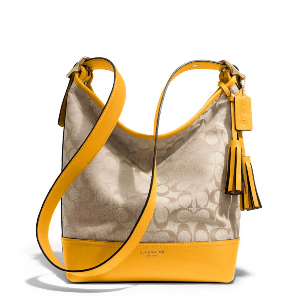 COACH SIGNATURE DUFFLE - BRASS/LIGHT KHAKI/MARIGOLD - F25380