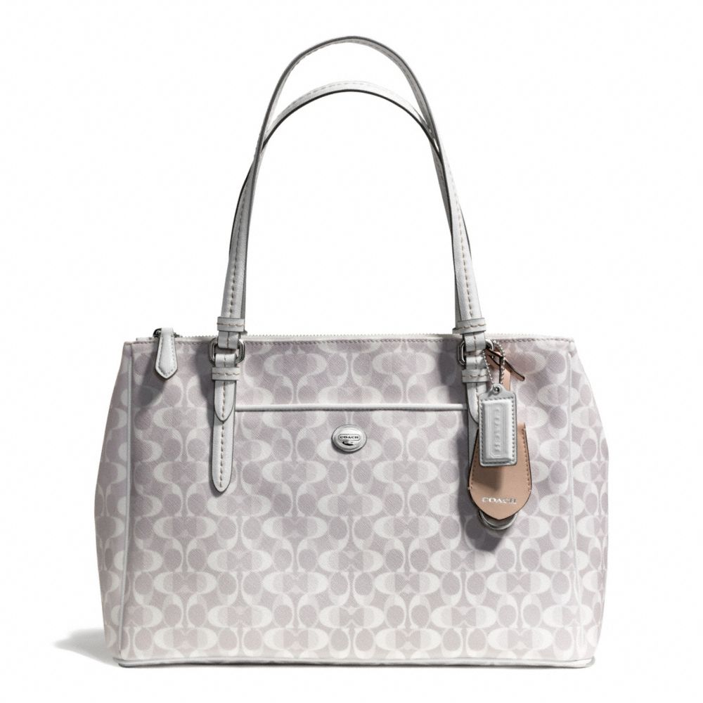 COACH PEYTON DREAM C JORDAN DOUBLE ZIP CARRYALL - SILVER/DOVE/WHITE - F25457