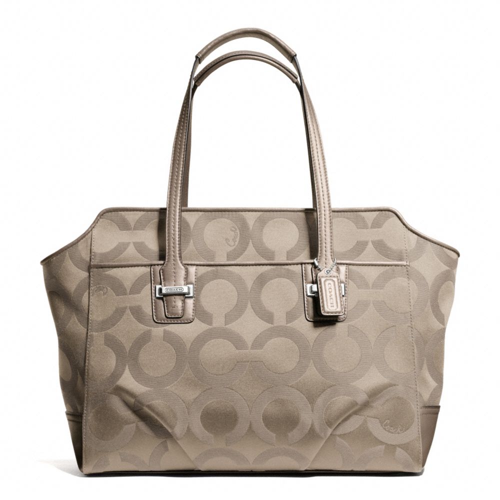 COACH TAYLOR OP ART ALEXIS CARRYALL - SILVER/FLINT - F25501