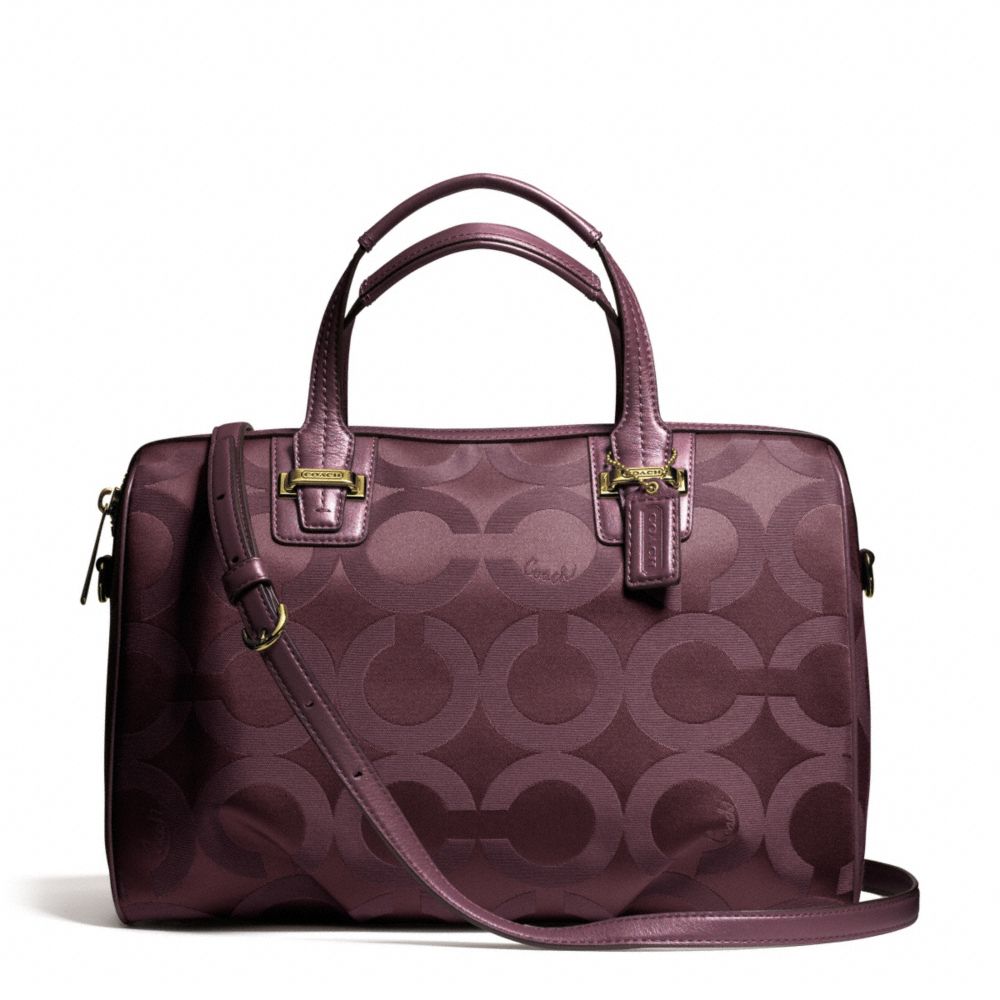 TAYLOR OP ART SATCHEL - COACH f25503 - BRASS/BORDEAUX