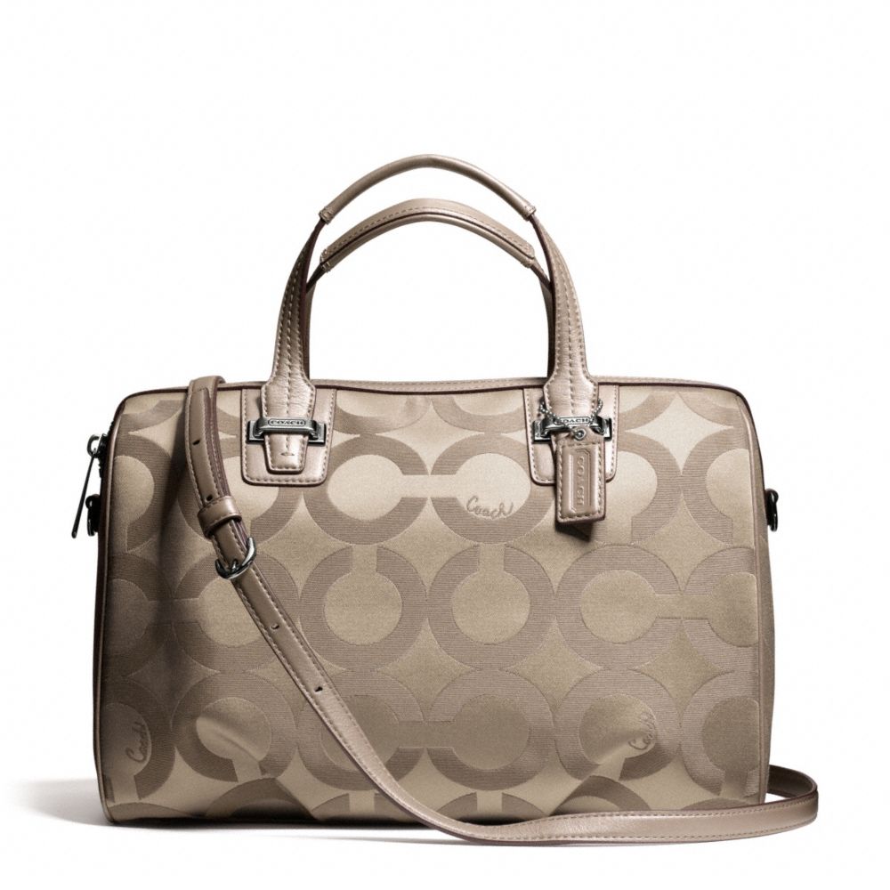 TAYLOR OP ART SATCHEL - COACH F25503 - SILVER/FLINT