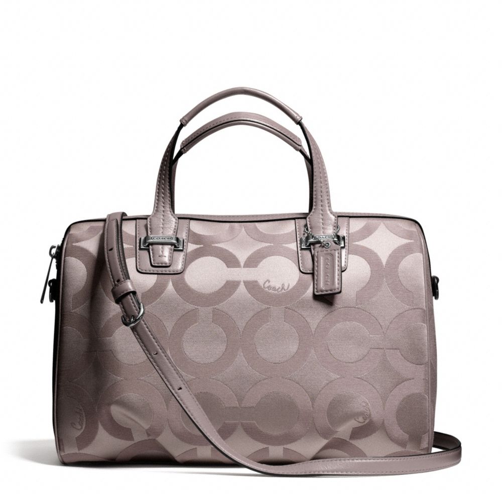 COACH TAYLOR OP ART SATCHEL - SILVER/PUTTY - F25503