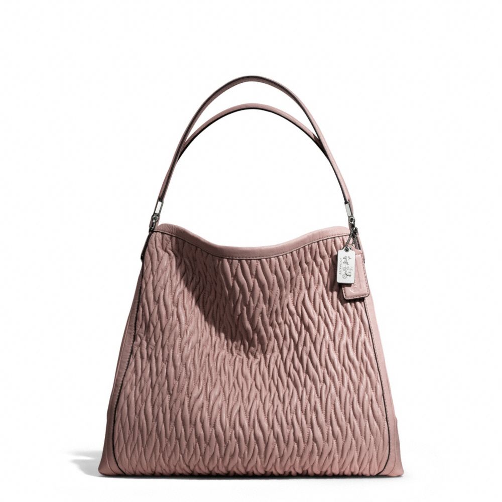 COACH MADISON GATHERED TWIST LEATHER PHOEBE SHOULDER BAG - ONE COLOR - F25627