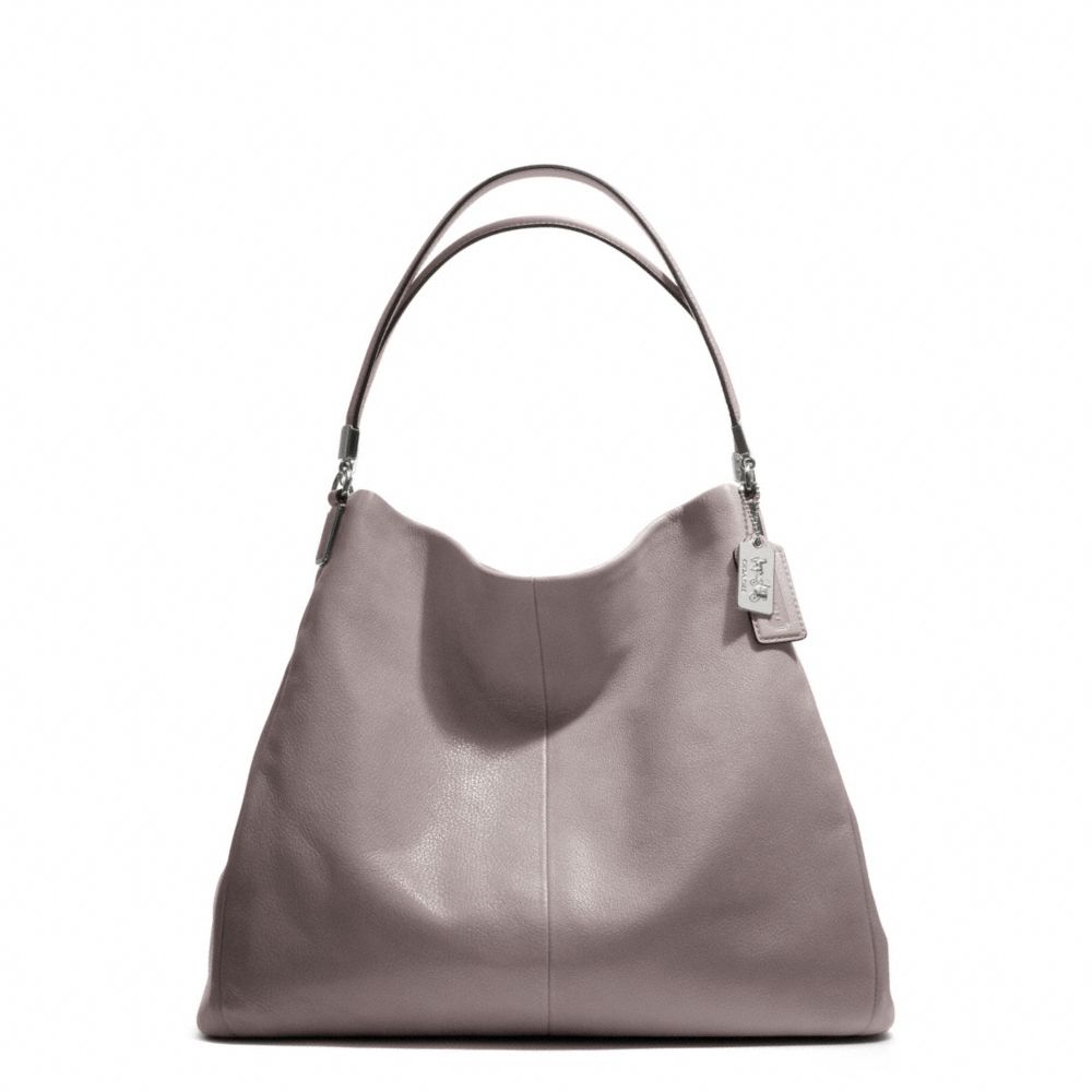 COACH MADISON LEATHER PHOEBE SHOULDER BAG - SILVER/GREY QUARTZ - F25635