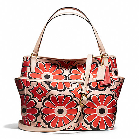 COACH FLORAL SCARF PRINT BABY BAG TOTE -  - f25643