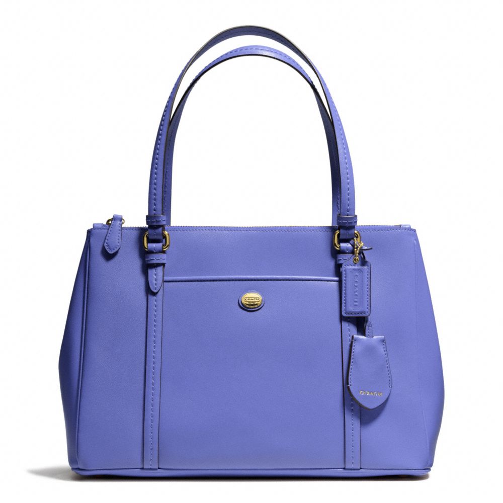 PEYTON LEATHER JORDAN DOUBLE ZIP CARRYALL - COACH f25669 - 28346