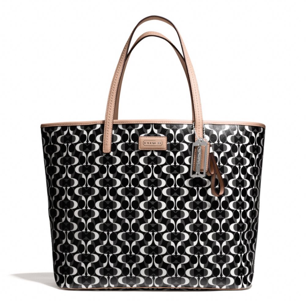 PARK METRO DREAM C TOTE - COACH f25673 - SILVER/BLACK/WHITE/BLACK