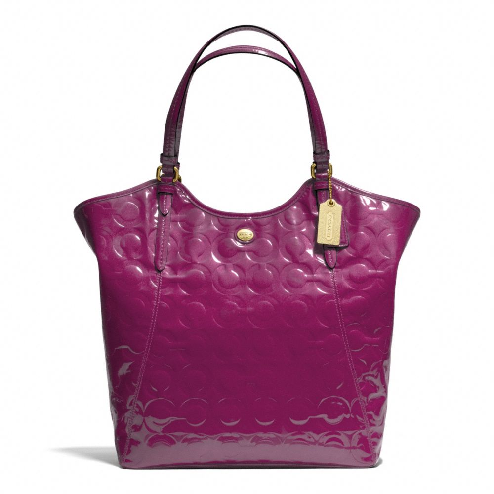 PEYTON OP ART EMBOSSED PATENT TOTE - COACH f25703 - 20088