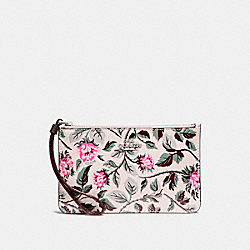 COACH SMALL WRISTLET WITH SLEEPING ROSE PRINT - SILVER/MULTI - F25792