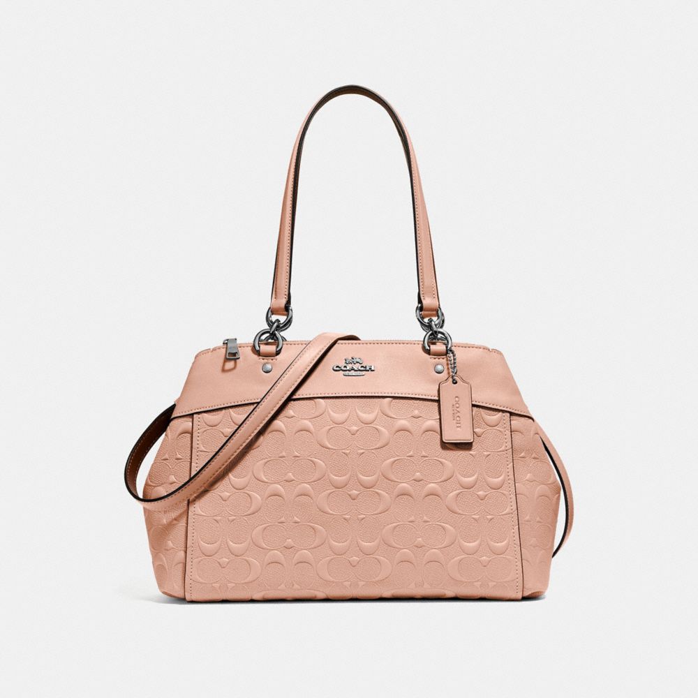 COACH BROOKE CARRYALL IN SIGNATURE LEATHER - NUDE PINK/LIGHT GOLD - F25952