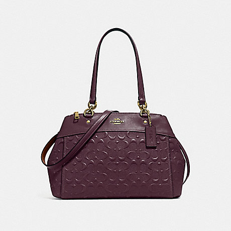 COACH BROOKE CARRYALL IN SIGNATURE LEATHER - OXBLOOD 1/LIGHT GOLD - F25952