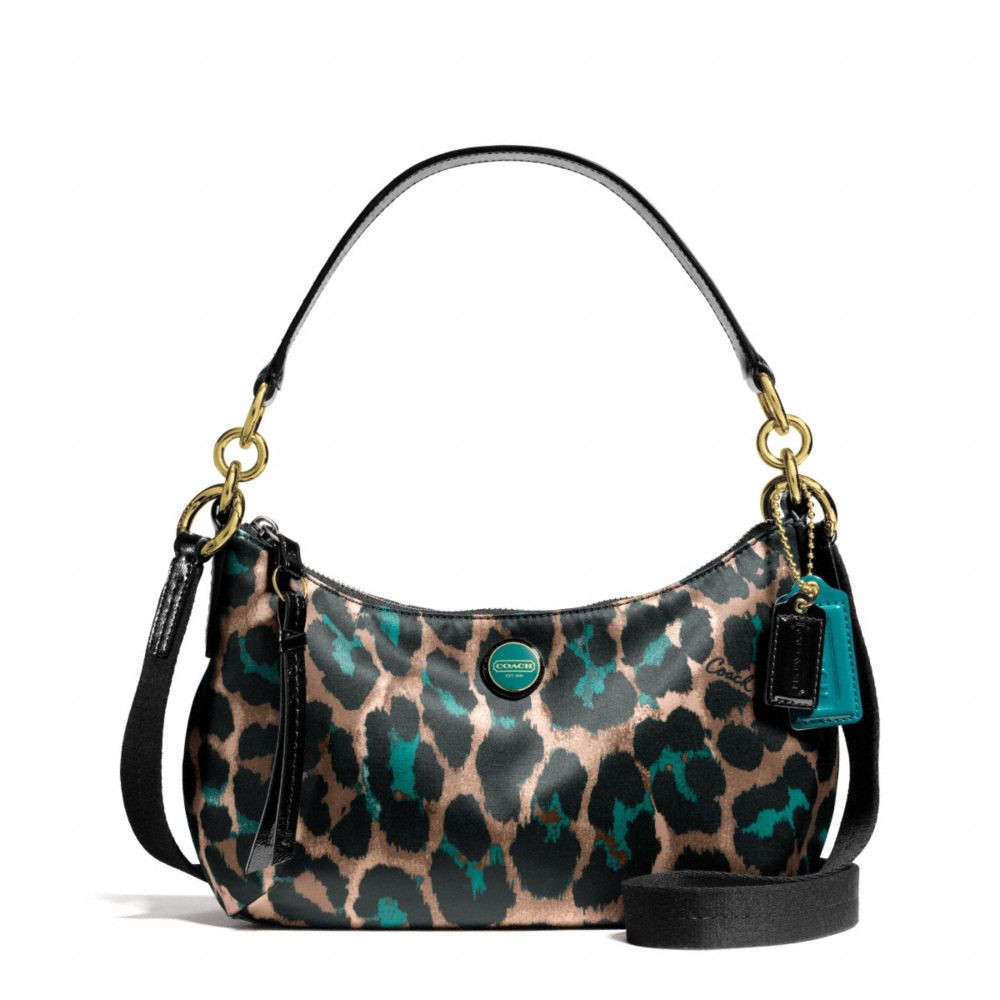 SIGNATURE STRIPE OCELOT PRINT DEMI CROSSBODY - COACH f26032 - 24529