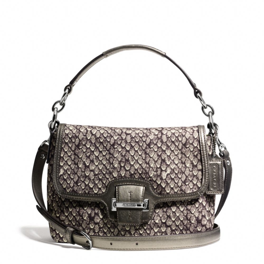 TAYLOR SNAKE PRINT FLAP CROSSBODY - COACH f26036 - 19358