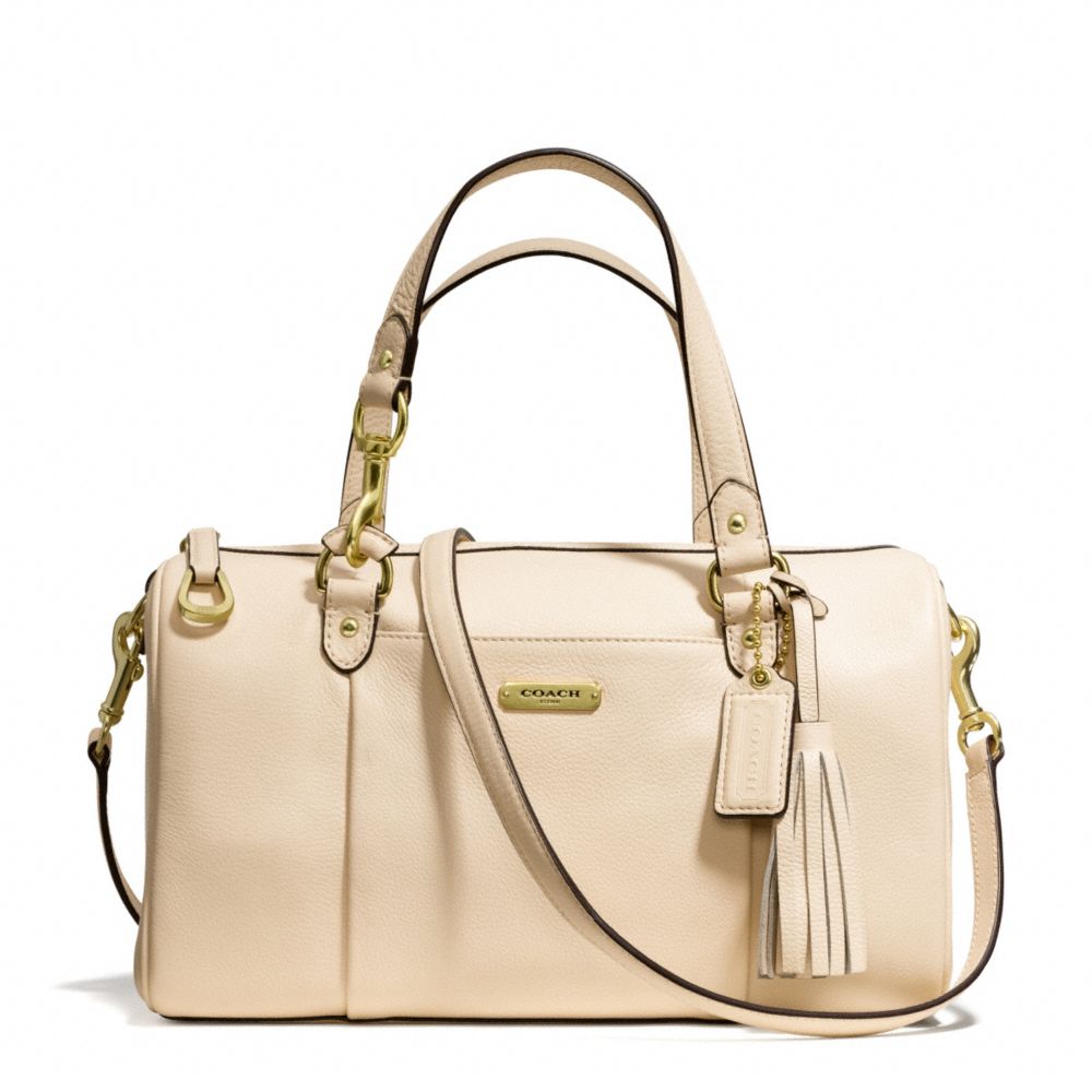 AVERY LEATHER SATCHEL - COACH f26121 - BRASS/STONE