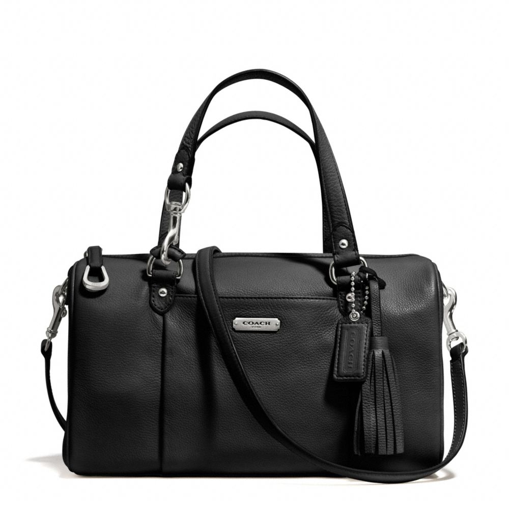 AVERY LEATHER SATCHEL - COACH f26121 - SILVER/BLACK