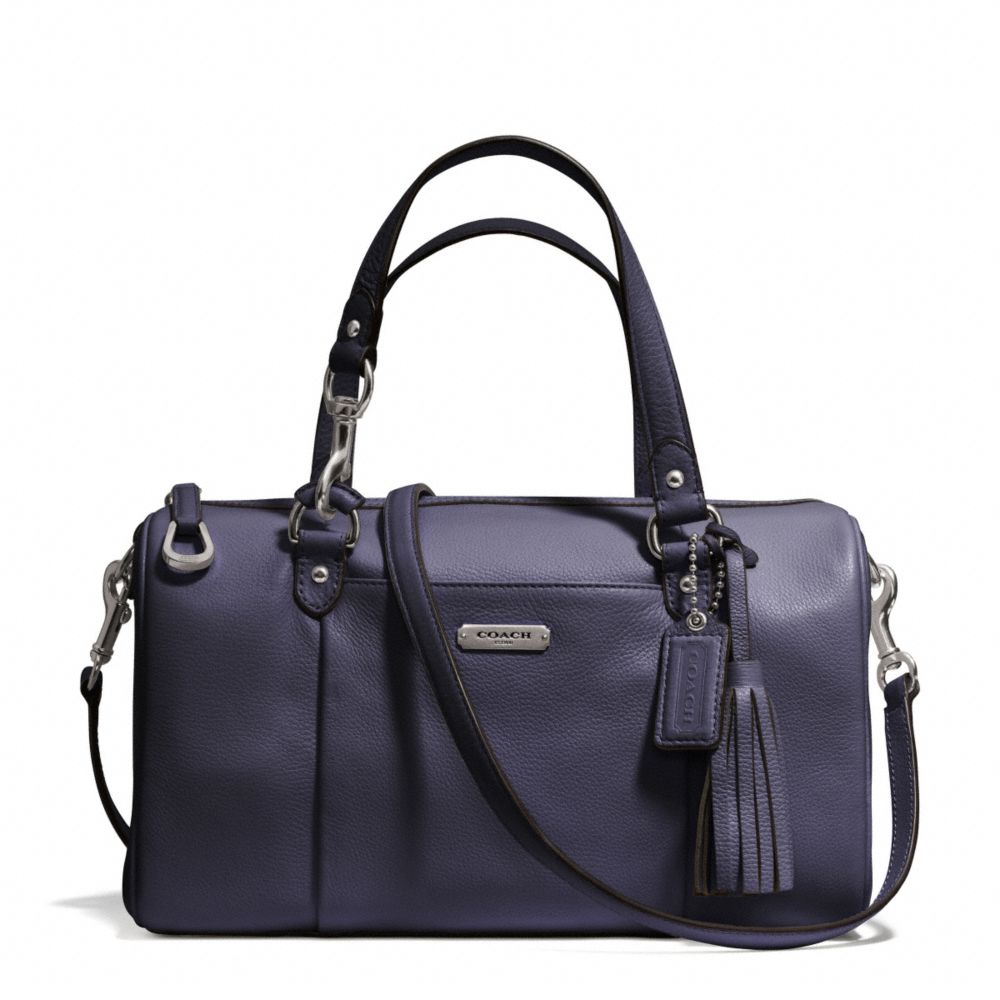 COACH AVERY LEATHER SATCHEL - SILVER/SLATE - F26121