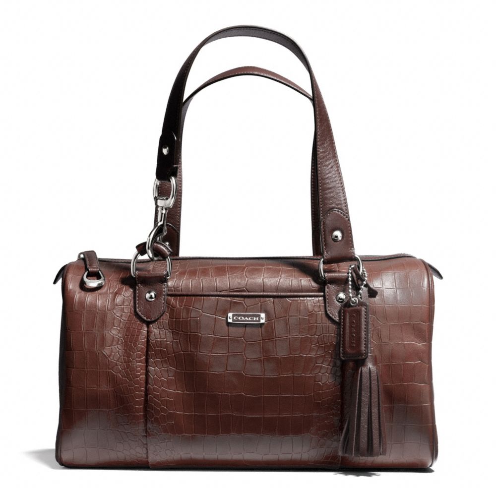 AVERY EMBOSSED CROC LARGE SATCHEL