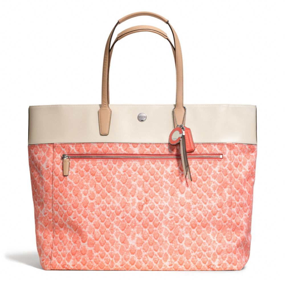 RESORT SNAKE PRINT LARGE TOTE - COACH f26129 - 25871