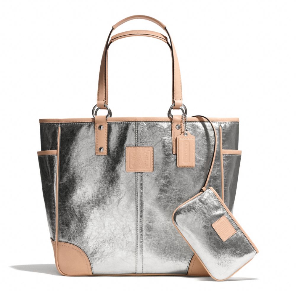 COACH METALLIC TOTE - ONE COLOR - F26141