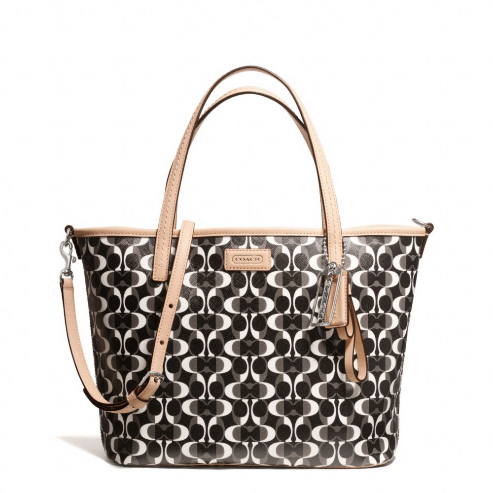 PARK METRO DREAM C SMALL TOTE - COACH f26201 - SILVER/BLACK/WHITE/BLACK