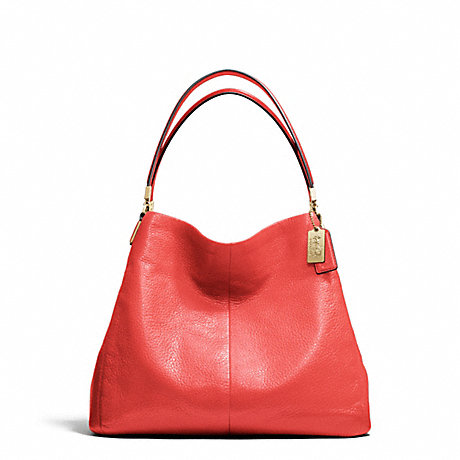 COACH MADISON LEATHER SMALL PHOEBE SHOULDER BAG - LIGHT GOLD/LOVE RED - f26224