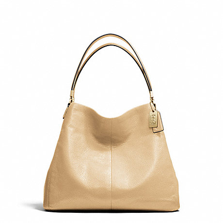 COACH MADISON LEATHER SMALL PHOEBE SHOULDER BAG - LIGHT GOLD/TAN - f26224