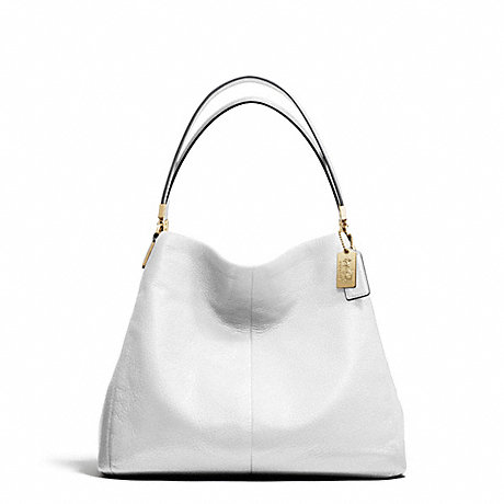 COACH MADISON LEATHER SMALL PHOEBE SHOULDER BAG - LIGHT GOLD/WHITE - f26224