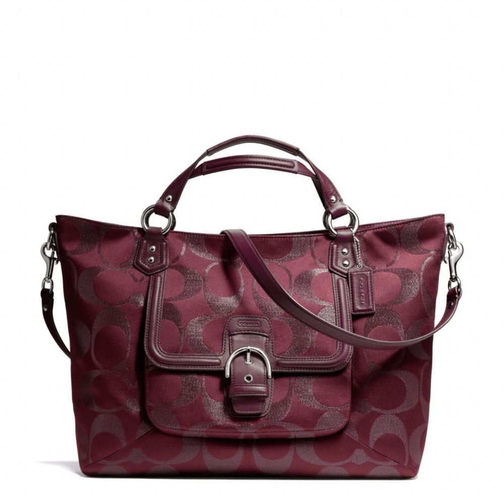 COACH CAMPBELL SIGNATURE METALLIC IZZY FASHION SATCHEL - ONE COLOR - F26241