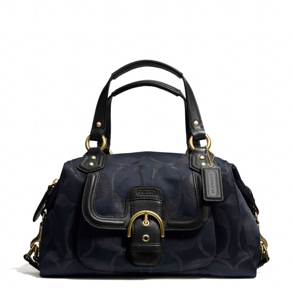 COACH CAMPBELL SIGNATURE METALLIC SATCHEL - ONE COLOR - F26247