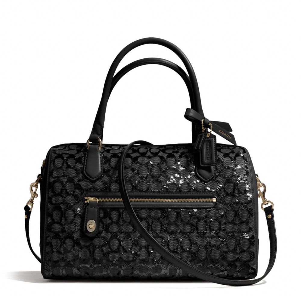 COACH POPPY SEQUIN SIGNATURE C EAST/WEST SATCHEL - ONE COLOR - F26438