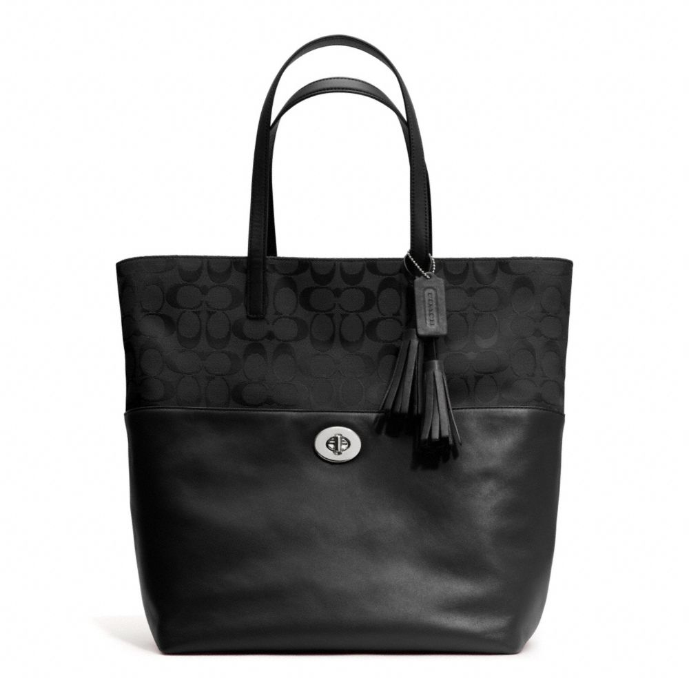 SIGNATURE TURNLOCK TOTE - COACH F26476 - ONE-COLOR