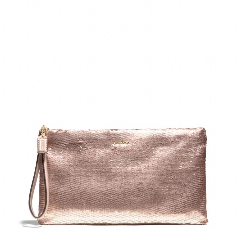 COACH MADISON ZIP CLUTCH IN SEQUINS - ONE COLOR - F26484