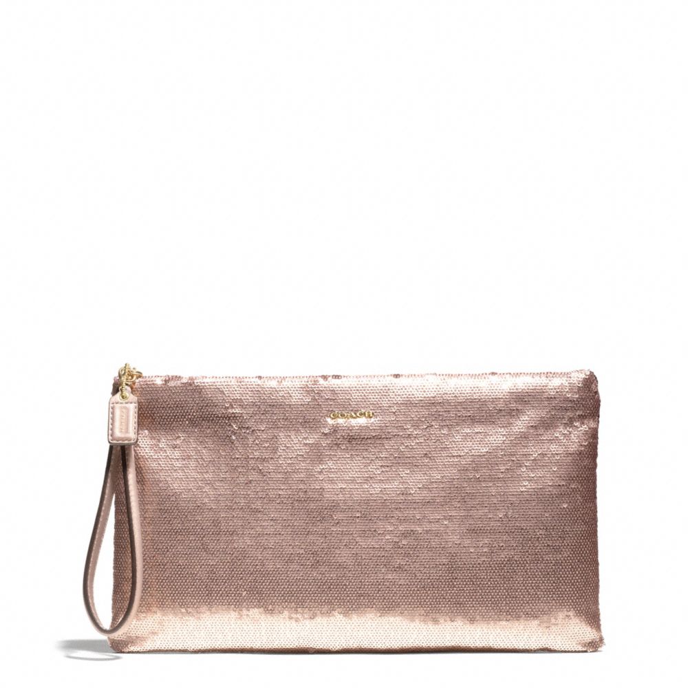 MADISON ZIP CLUTCH IN SEQUINS - COACH f26484 - 29735