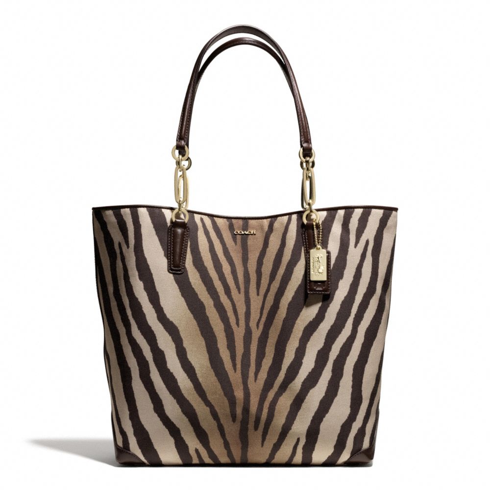 COACH MADISON ZEBRA PRINT NORTH/SOUTH TOTE - ONE COLOR - F26633