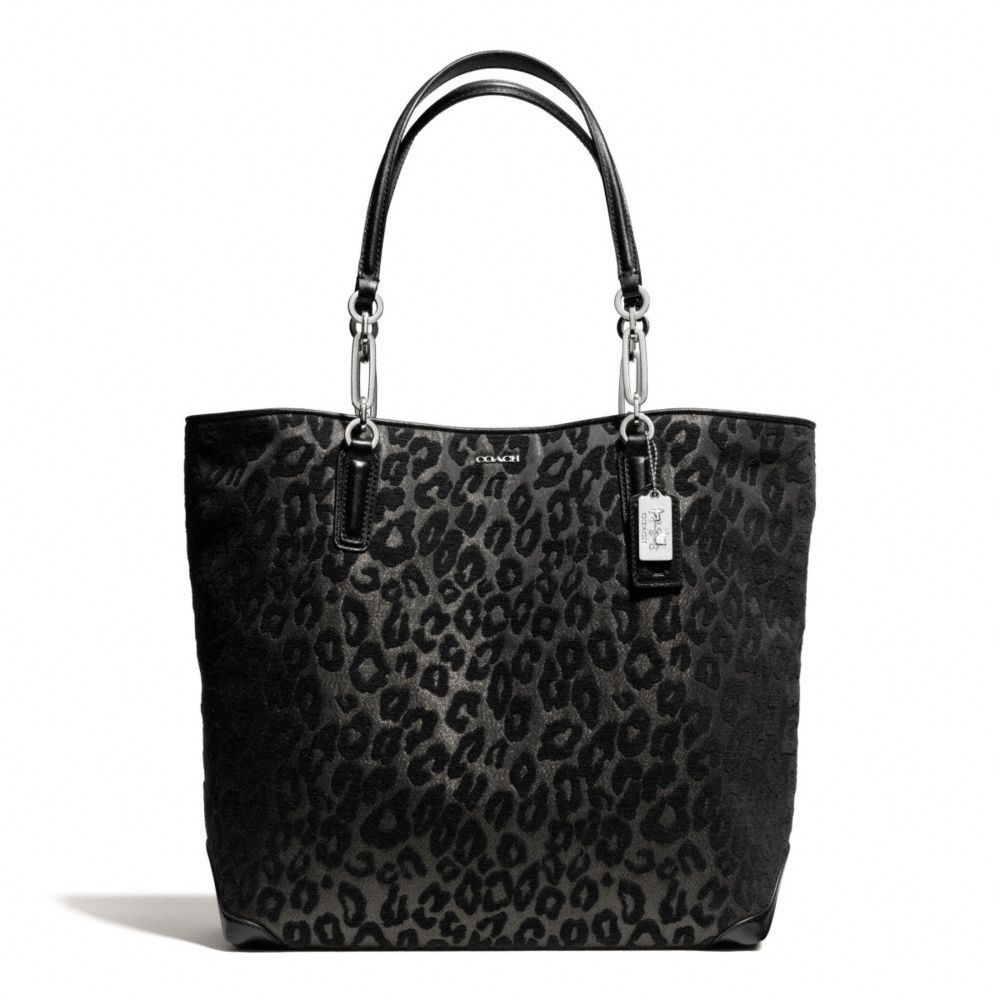 MADISON  CHENILLE OCELOT NORTH/SOUTH TOTE - COACH f26639 - 31854