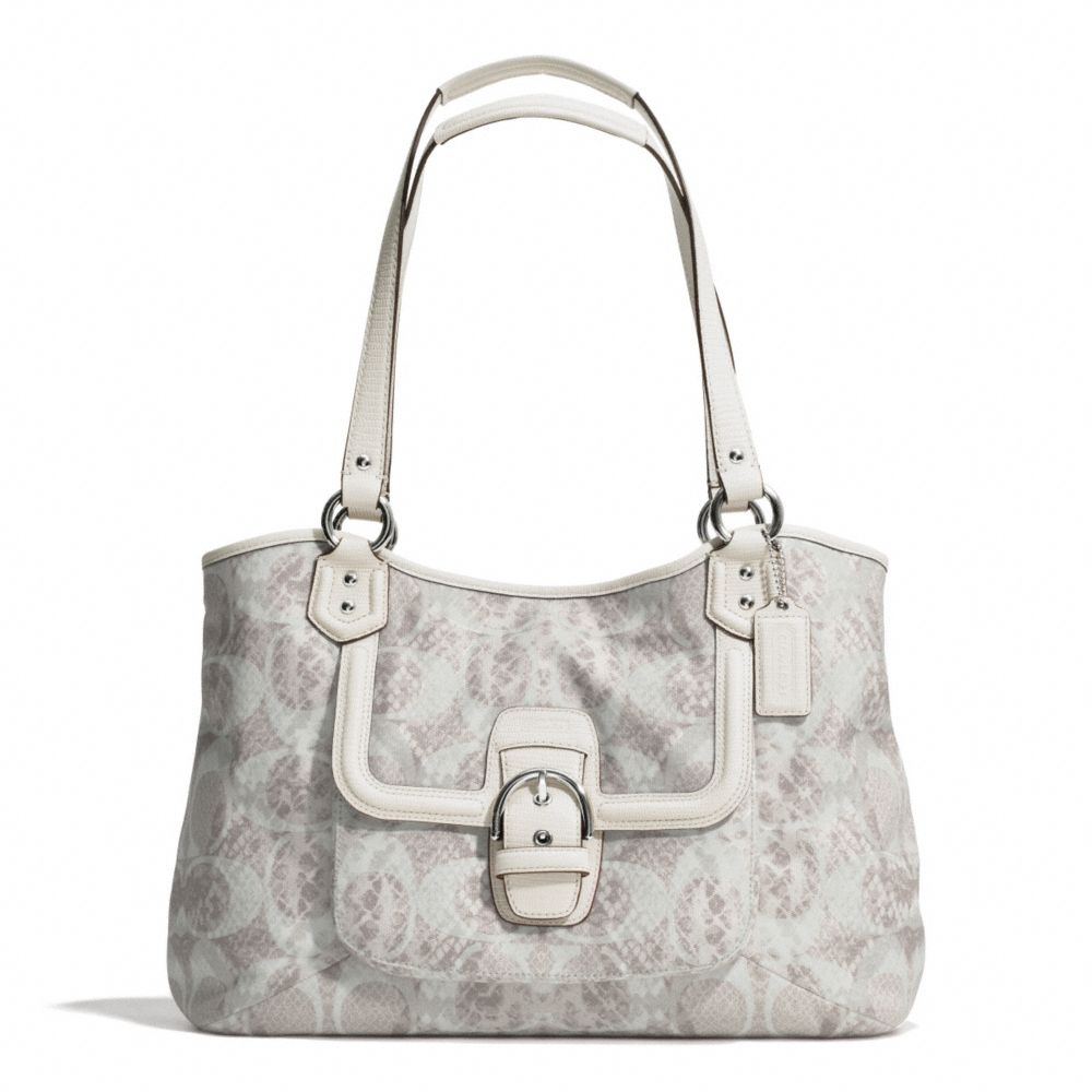 CAMPBELL SNAKE C PRINT CARRYALL - COACH f26726 - SILVER/DOVE MULTICOLOR