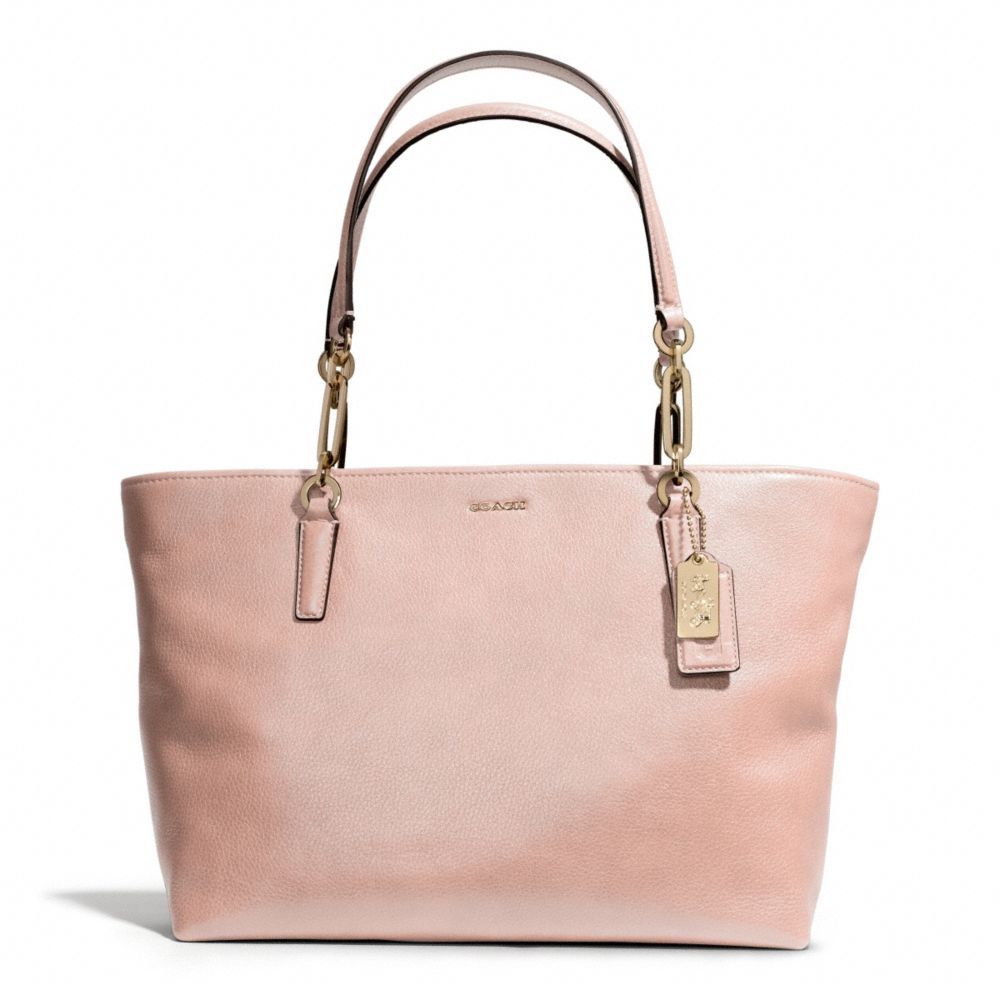 COACH MADISON LEATHER EAST/WEST TOTE - ONE COLOR - F26769