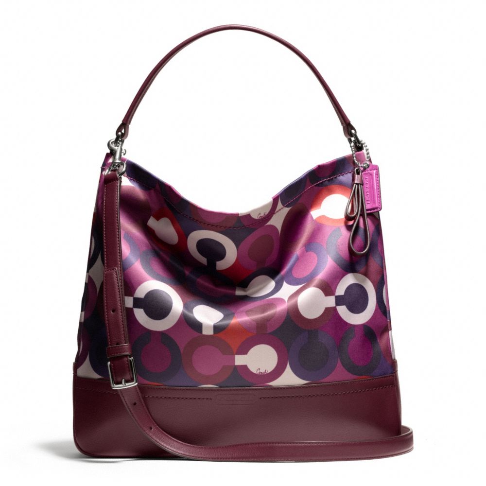 COACH PARK OP ART SCARF PRINT HOBO - ONE COLOR - F26841