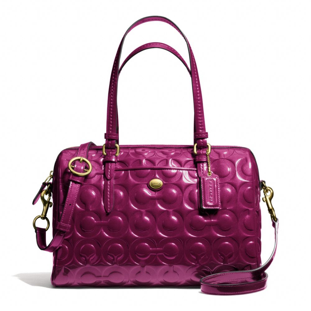 COACH PEYTON OP ART EMBOSSED PATENT SATCHEL - ONE COLOR - F26962