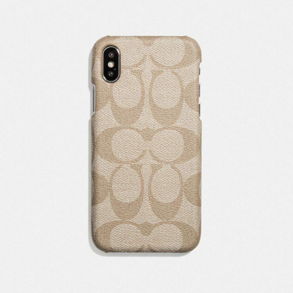 COACH IPHONE 6S/7/8/X/XS CASE IN SIGNATURE CANVAS - IVORY - F27296