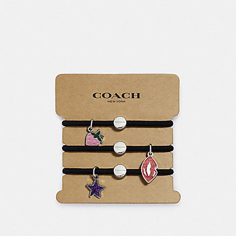 COACH STRAWBERRY CHARMS HAIR TIES - MULTICOLOR - f27335