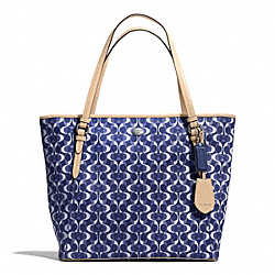 COACH PEYTON DREAM C ZIP TOP TOTE - SILVER/NAVY/TAN - F27350